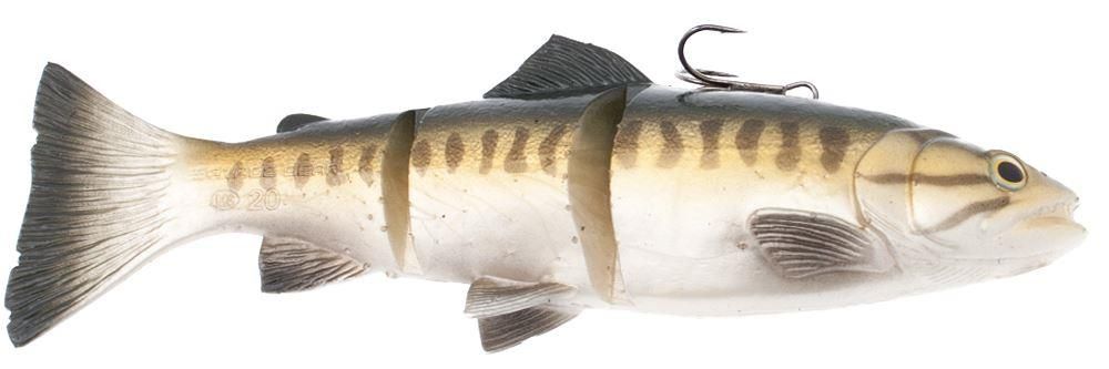 Swimbaits di colore Baby Bass del prodotto Savage Gear 3D Line Thru Trout Swimbait U.S.A. di marca Savage Gear