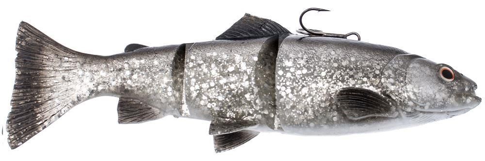 Swimbaits di colore Dirty Silver del prodotto Savage Gear 3D Line Thru Trout Swimbait U.S.A. di marca Savage Gear