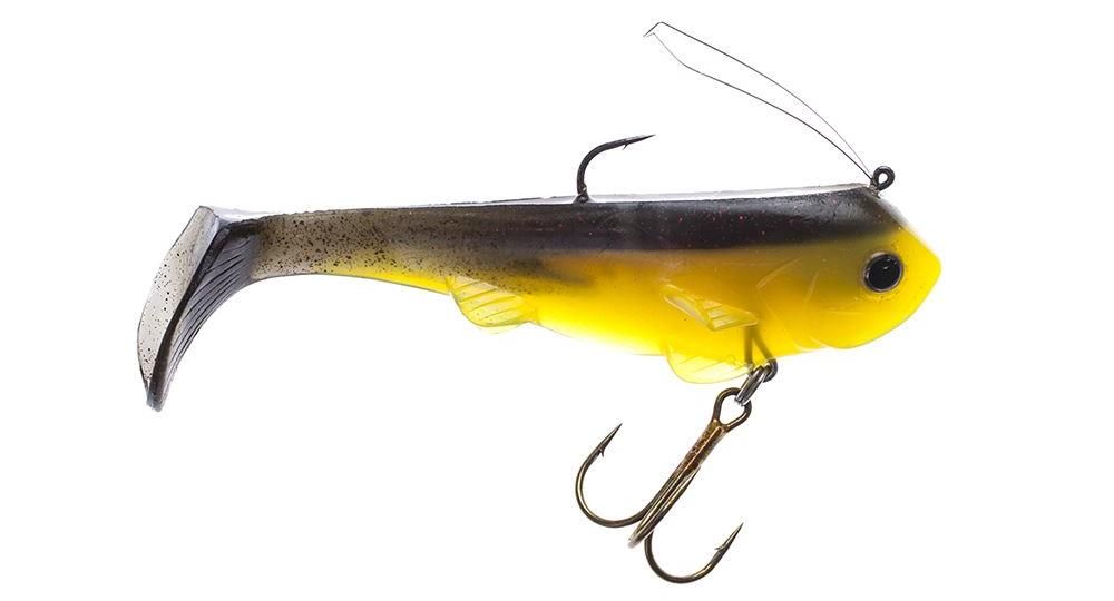 Swimbaits di colore Chartreuse Shiner del prodotto Reaction Strike Fathead di marca Reaction Strike