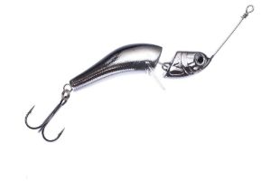 Jerkbaits di colore Black Silver del prodotto Wake Jig Wobbler di marca Wake