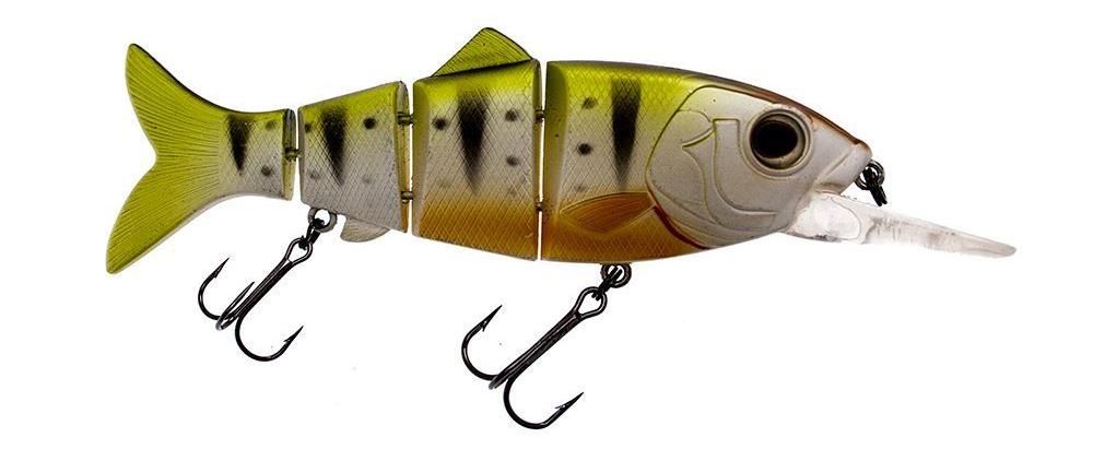 Swimbait di colore Natural Matte Perch del prodotto Reaction Strike Revolution Shad mini swimbait di marca Reaction Strike