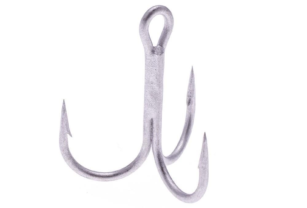 Ancorette di colore Silver del prodotto VMC 9655 Round Treble Hooks ancorette di marca VMC