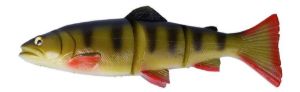 Swimbaits di colore #04 Perch del prodotto Savage Gear 3D Line Thru Trout Swimbait di marca Savage Gear