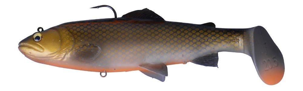 Swimbaits di colore Dirty Roach del prodotto Savage Gear 3D Trout Rattle Shad di marca Savage Gear