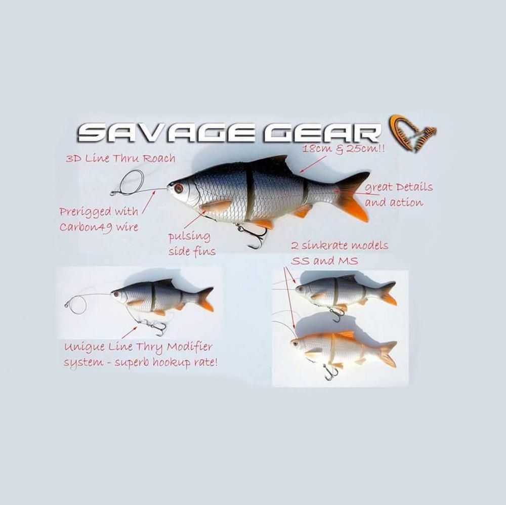 Savage Gear 3D Line Thru Roach Swimbait