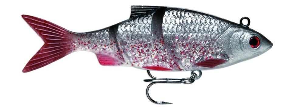 Swimbaits di colore #05 Bleeding Roach del prodotto Storm Live Kickin' Shad di marca Storm