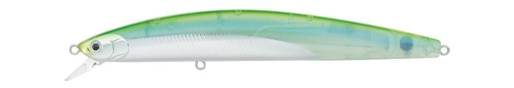 Jerkbaits di colore Translucent Lime del prodotto Daiwa Salt Pro Minnow di marca Daiwa