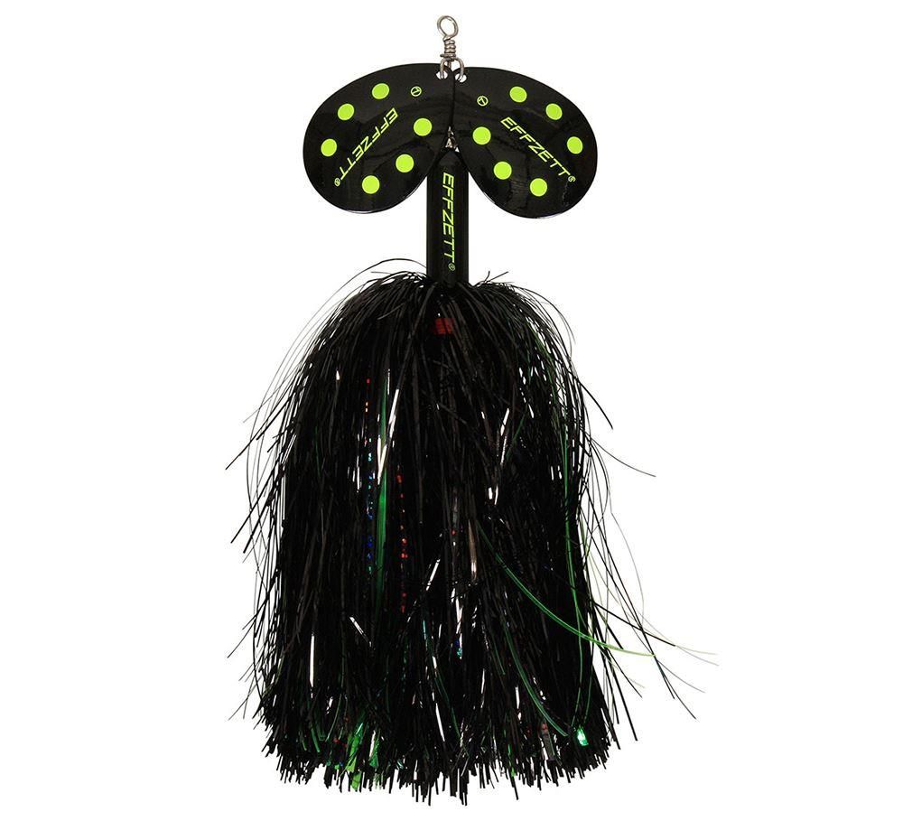 Rotanti di colore Black Demon del prodotto DAM Effzett Pike Rattlin' Spinner di marca DAM