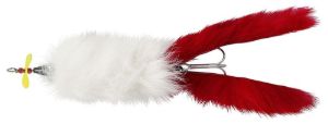 Jig di colore White Red Tail del prodotto Abu Garcia Hairy Killer di marca Abu Garcia