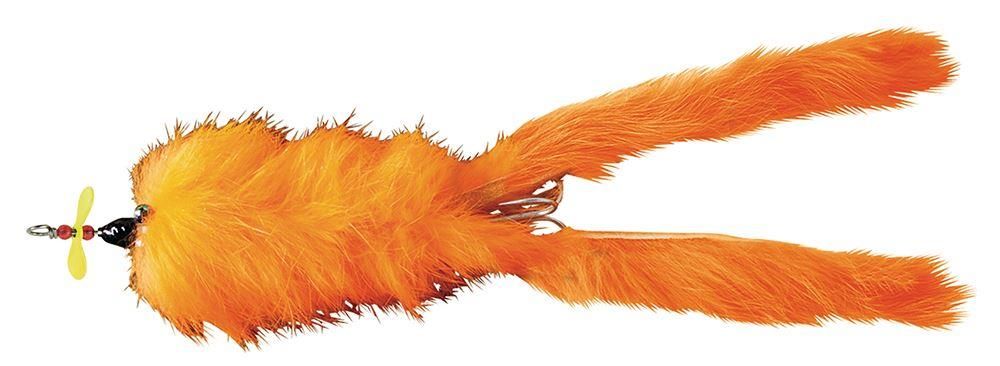 Jig di colore Hot Orange del prodotto Abu Garcia Hairy Killer di marca Abu Garcia