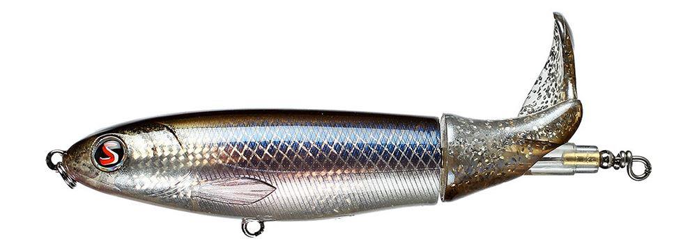 10x Whopper Plopper Topwater Esche Galleggianti Coda Rotante Per Bass, Luccio E Trota – 4,5”