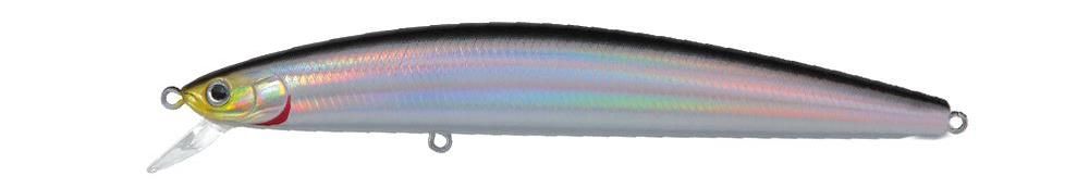 Jerkbaits di colore Laser Shiner del prodotto Daiwa Salt Pro Minnow di marca Daiwa