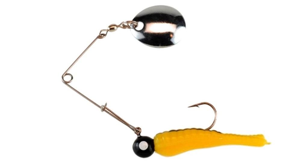 SpinnerBait di colore Yellow/Black Spot del prodotto Berkley Johnson Beetle Spin di marca Berkley