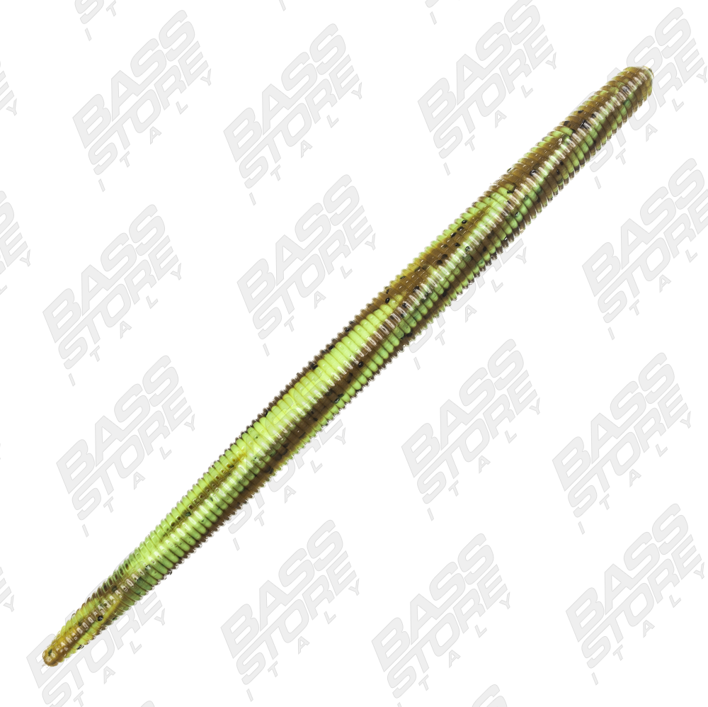 Worms di colore Green Pumpkin Chartreuse Swirl del prodotto Wave Worms Tiki Bamboo Stick  di marca Wave Fishing