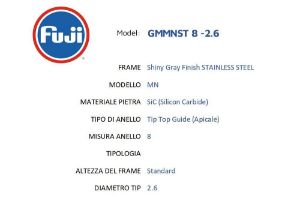 Fuji MN series SiC/Stainless Steel Tip Top Guides