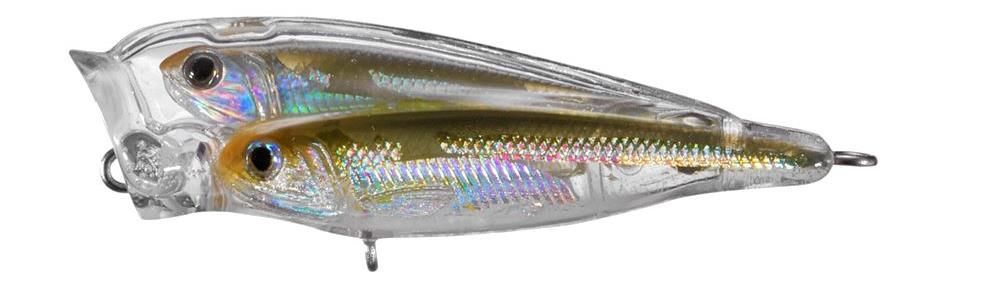 Topwater di colore Silver Natural del prodotto Livetarget Glass Minnow Baitball Popper di marca Livetarget