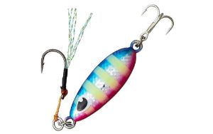 Metal Jig di colore Blue Pink del prodotto Daiwa Samurai Jig Slow Drop di marca Daiwa