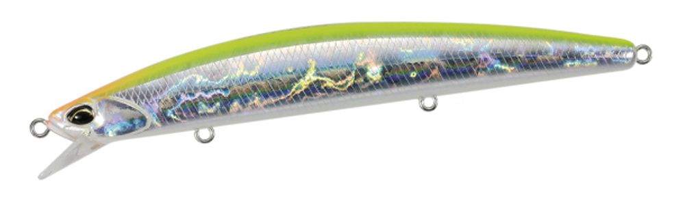 Jerkbaits di colore Chart Back del prodotto DUO Tide Minnow Sprat SF di marca DUO