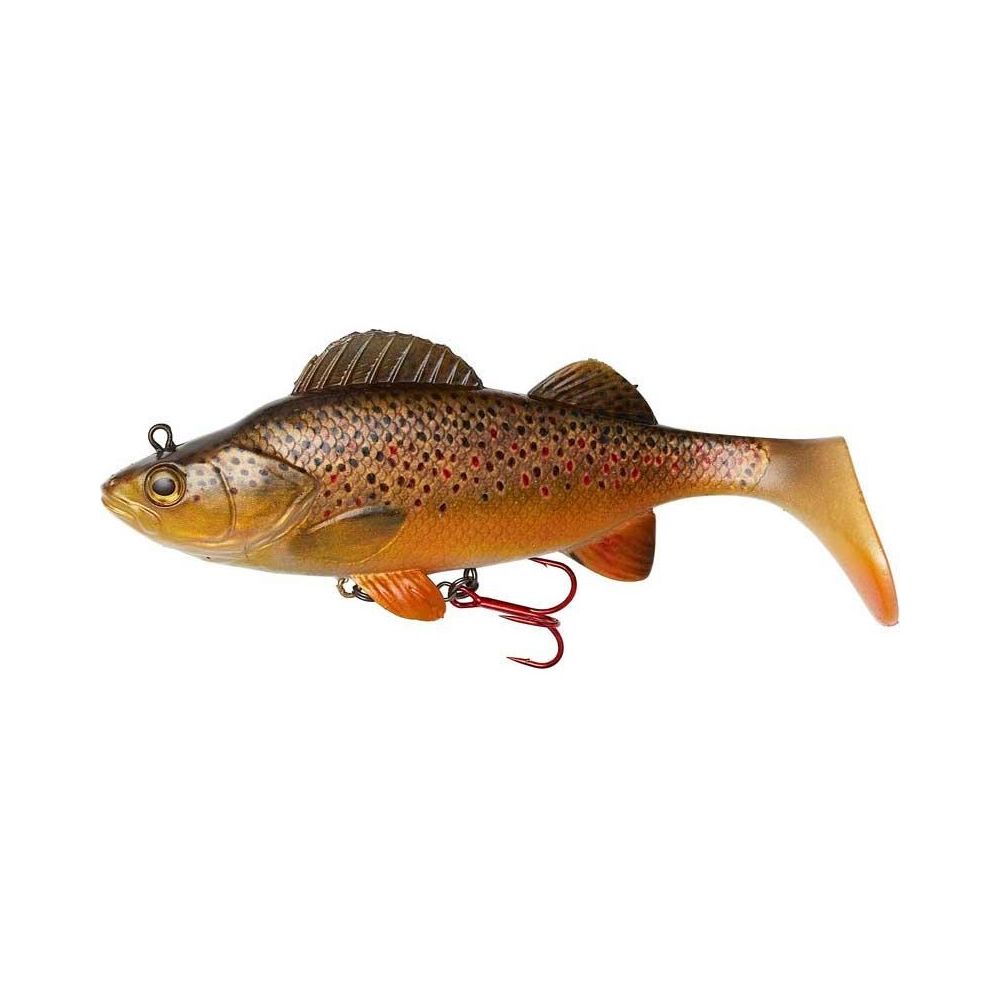 Swimbaits di colore Brown Trout del prodotto DAM Effzett Natural Perch Paddle Tail di marca DAM