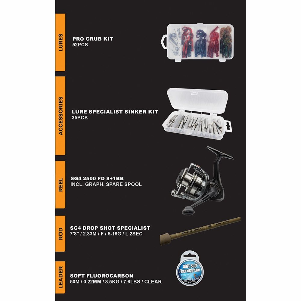 Savage Gear Jig 'n' Drop Kit spinning combo