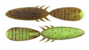 Keitech Lures Paddlin' Beaver #401T Green Pumpkin Chartreuse Keitech Lures