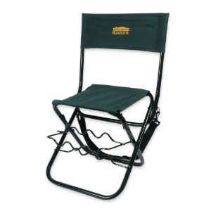 Lineaeffe  Sedia Pieghevole da Pesca Verde Militare con Portacanne Lineaeffe