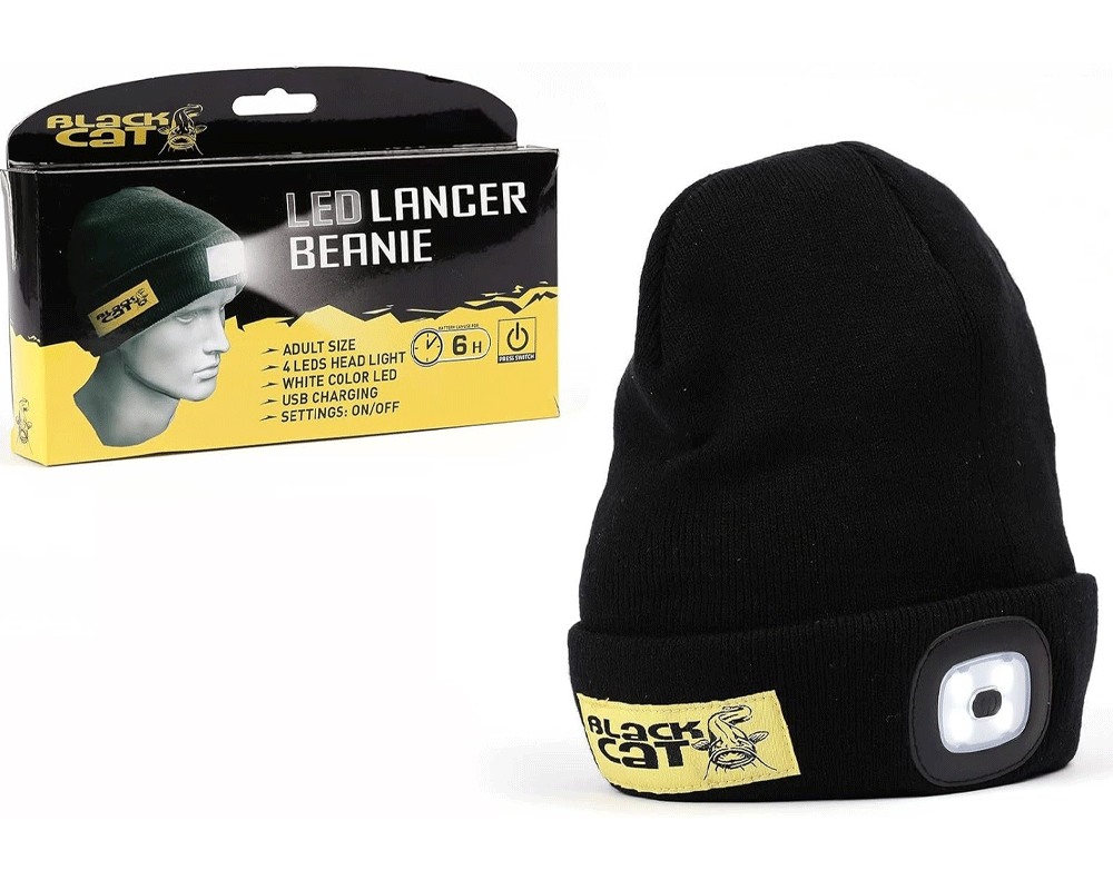 Black Cat Led Lancer Beanie