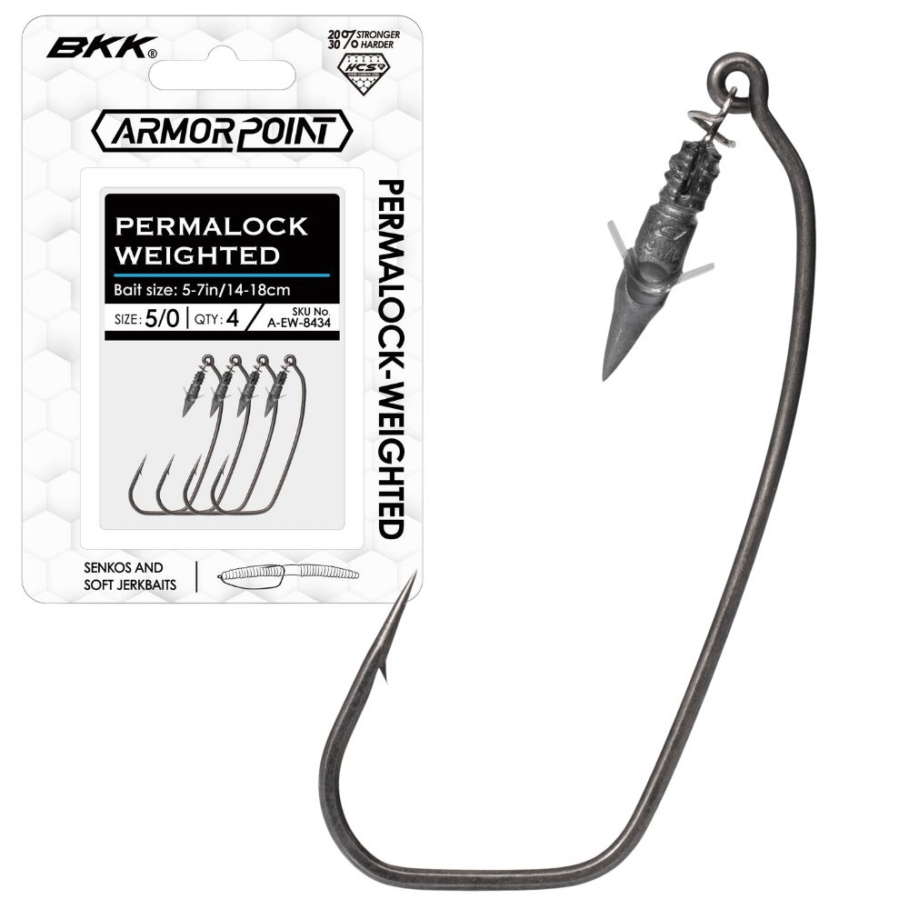 BKK FISHING HOOKS Armor Point Tungsten Permalock Weighted