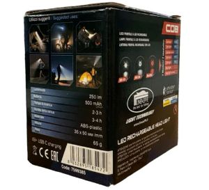 Image de Lineaeffe Cob Led Red Rechargeable Head Light