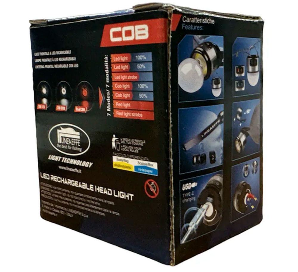 Image de Lineaeffe Cob Led Red Rechargeable Head Light