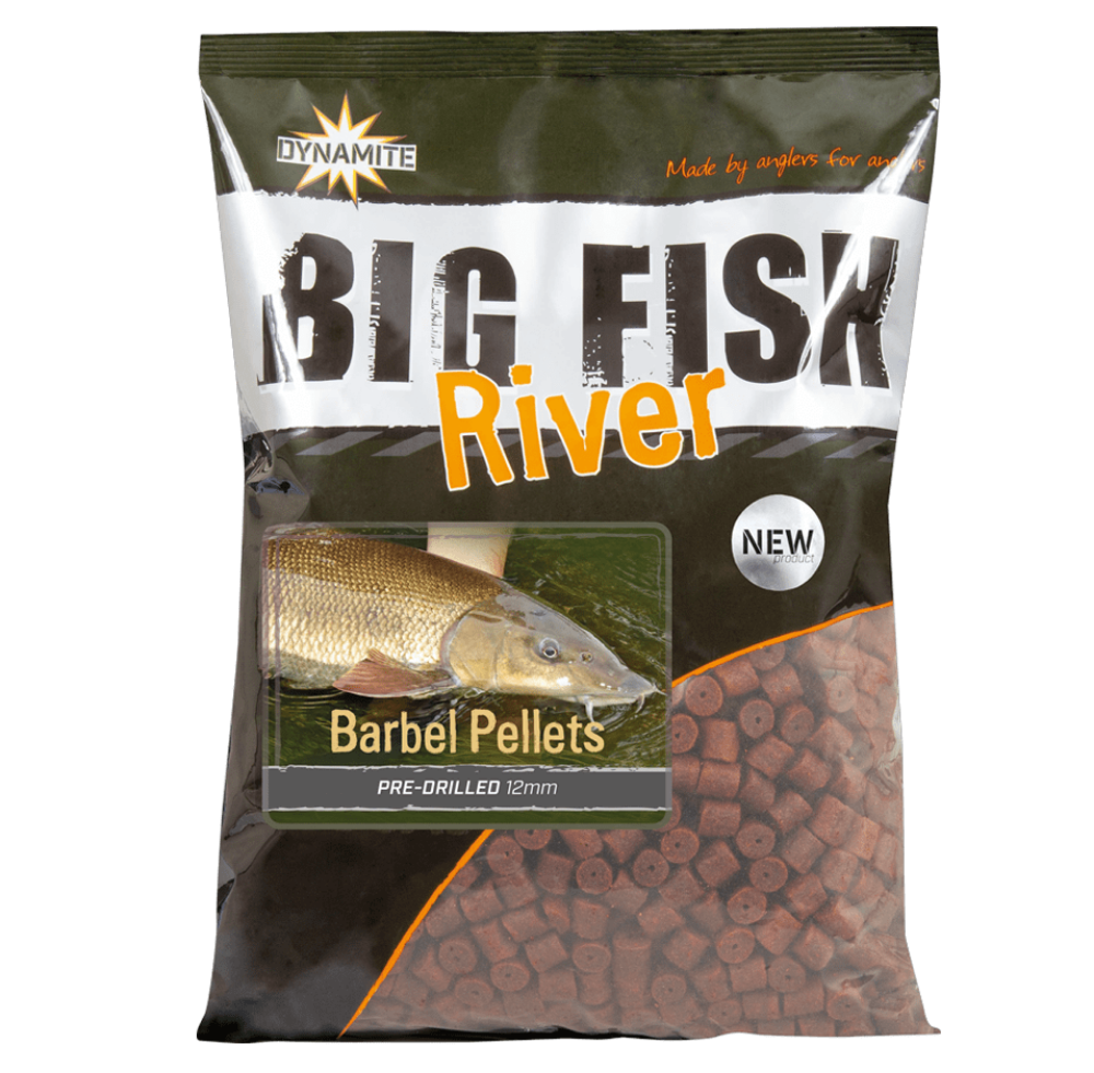 Imagen de Dynamite Baits Big Fish River Barbel Pellets Pre-Drilled