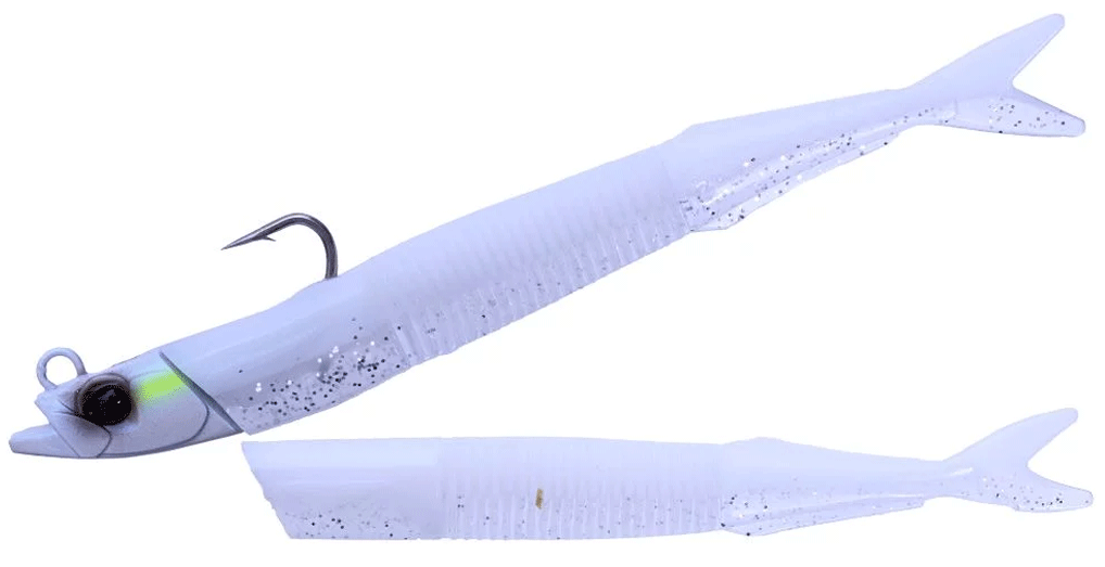 Duo Bail Roof BR Fish 3.3 Soft Lure - Bay White Color, 7 Pack For Fishing