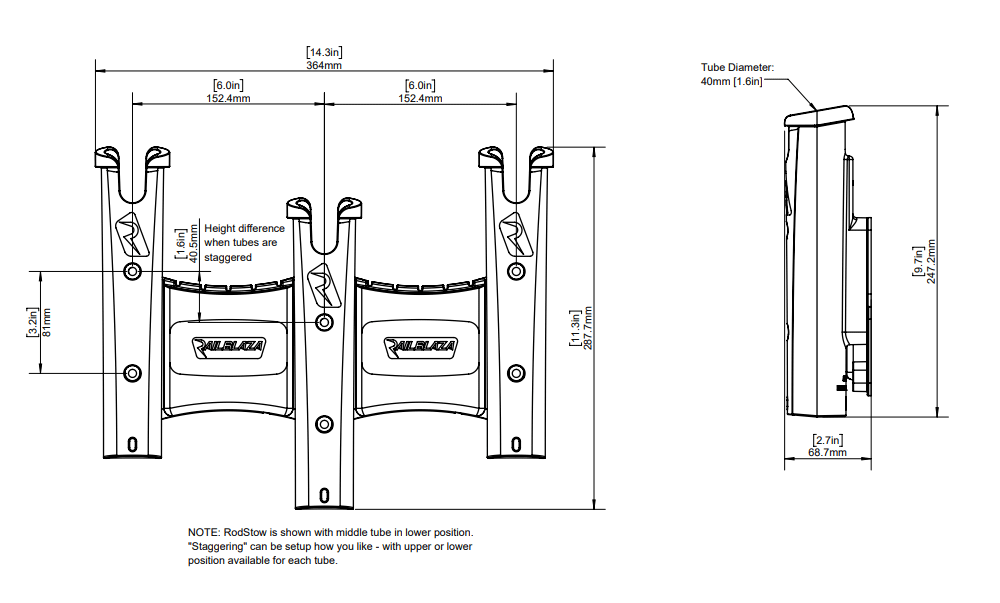 Imagen de Railblaza RodStow Triple