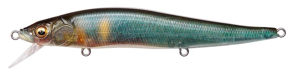 Megabass Vision 110 Jerkbait Sospensivo - Colorazione Gg Deadly Black Shad, 1/2oz