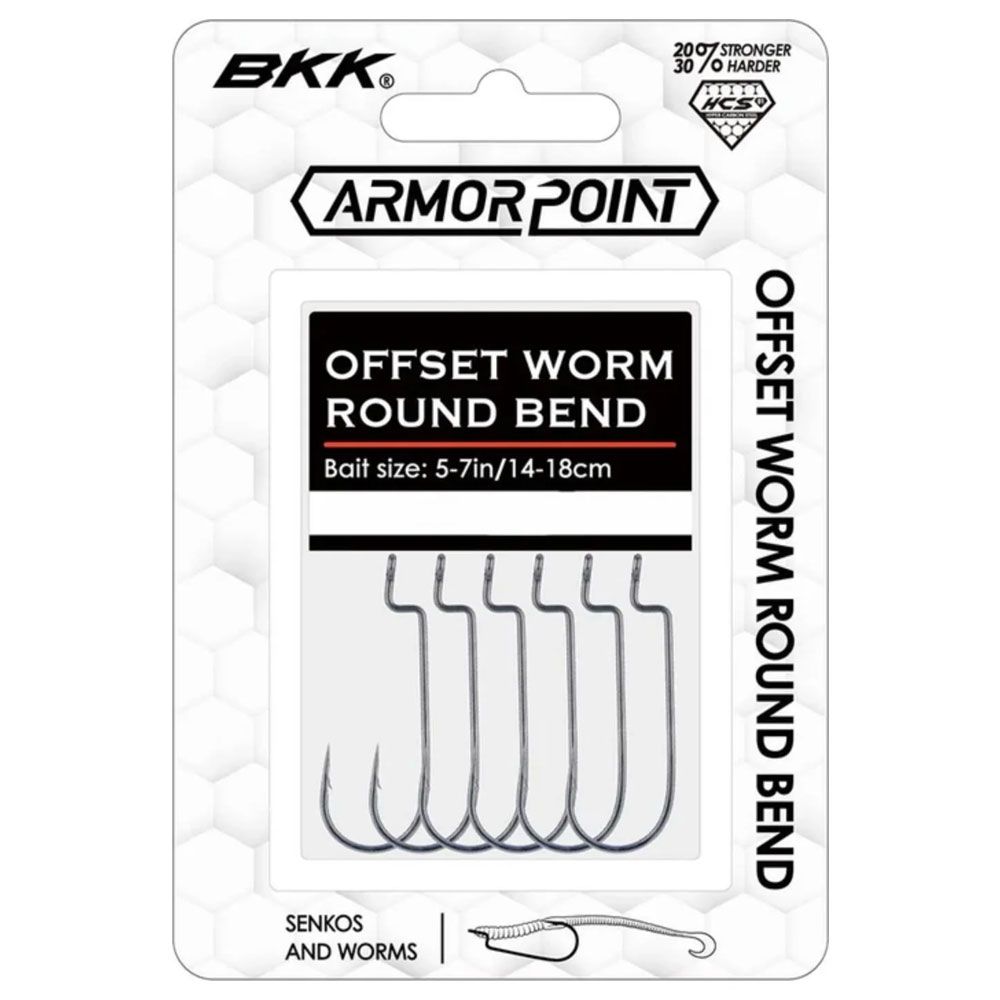 BKK FISHING HOOKS Armor Point Offset Worm Round Bend BKK FISHING HOOKS