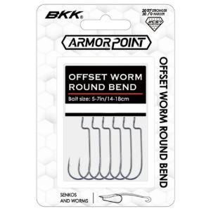 BKK FISHING HOOKS Armor Point Offset Worm Round Bend BKK FISHING HOOKS