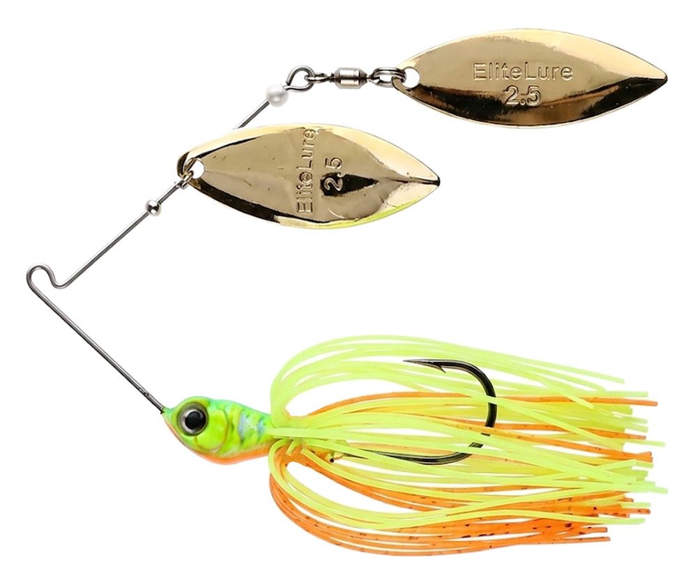 Elitelure CFS Spinnerbait Double Willow Impact Lime Chart Elitelure