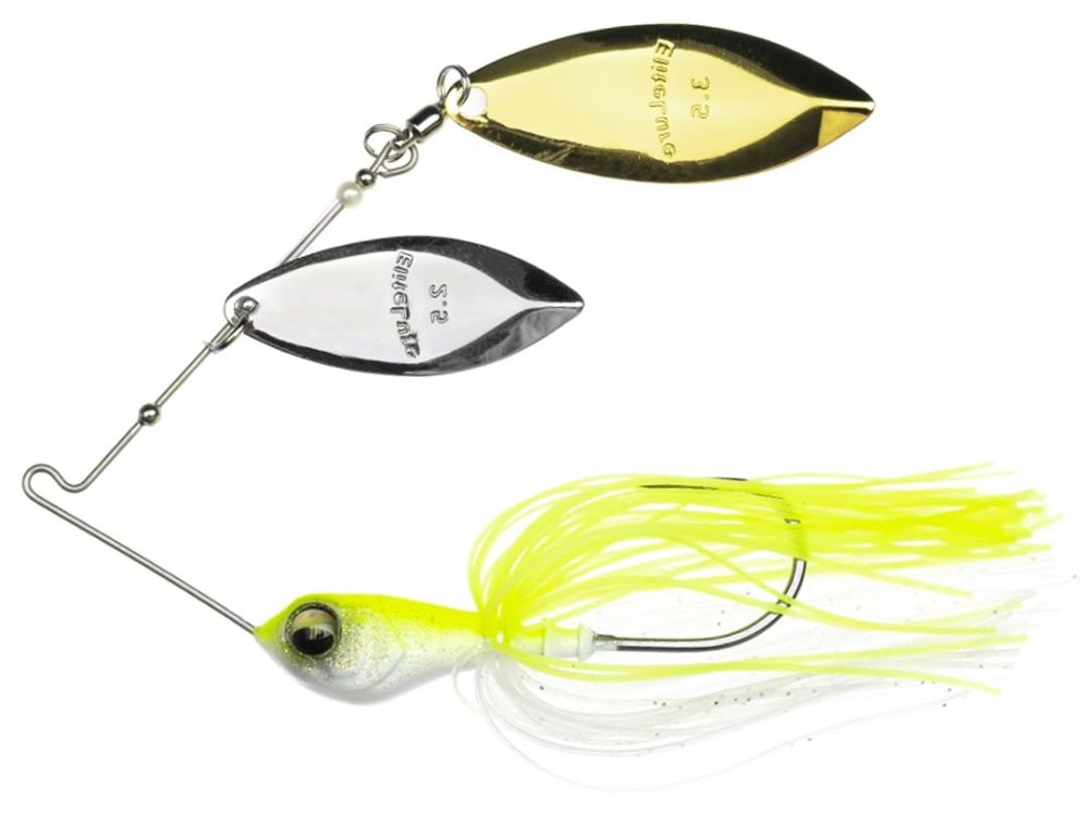 Elitelure CFS Spinnerbait Double Willow White Chartreuse Elitelure