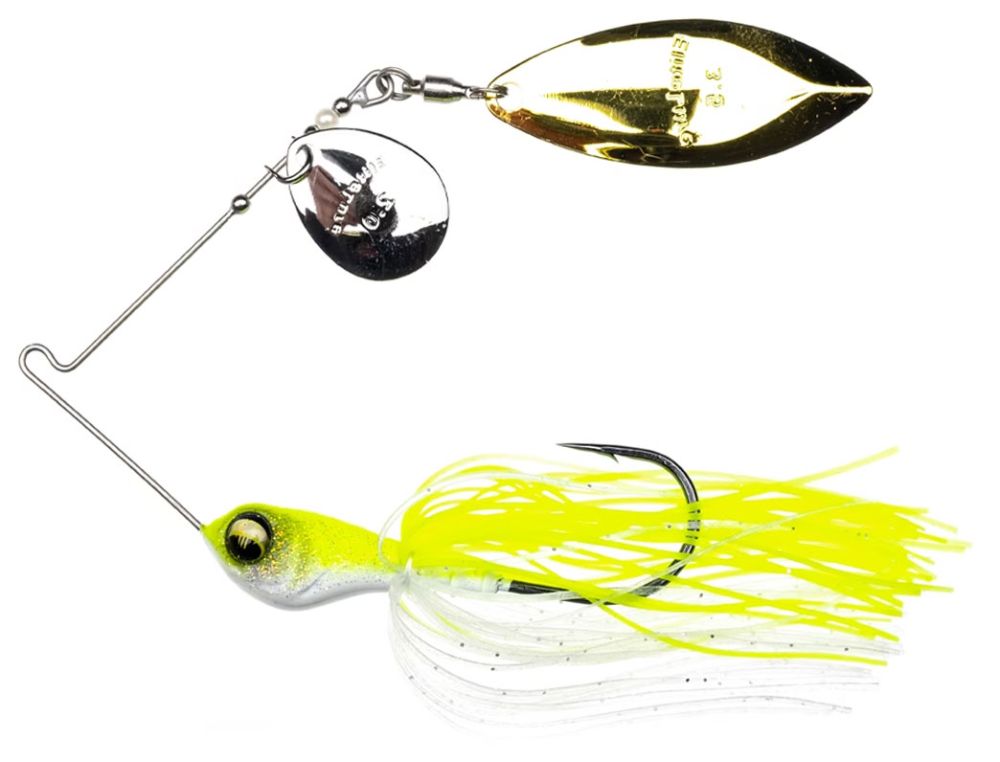 Elitelure CFS Spinnerbait Tandem Willow Colorado White Chartreuse Elitelure