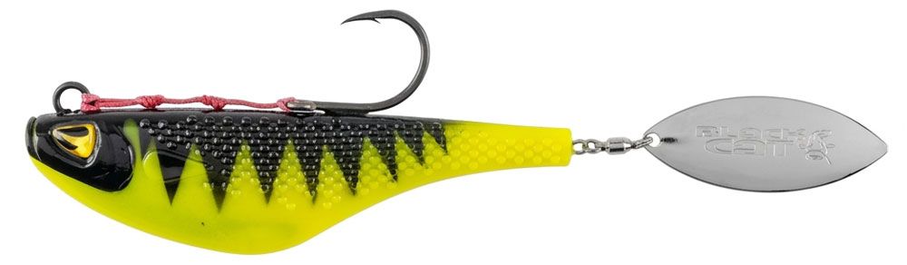 Black Cat Mad Flash Spin Tail Shock Perch Black Cat