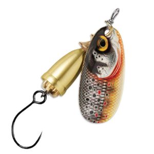 Blue Fox Vibrax Gilded Single Hook GDBT - Glided Brown Trout Blue Fox