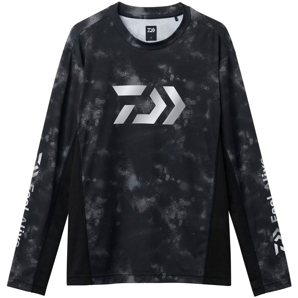 Daiwa Maglietta maniche lunghe DE-3826E Black Haze Camo Daiwa