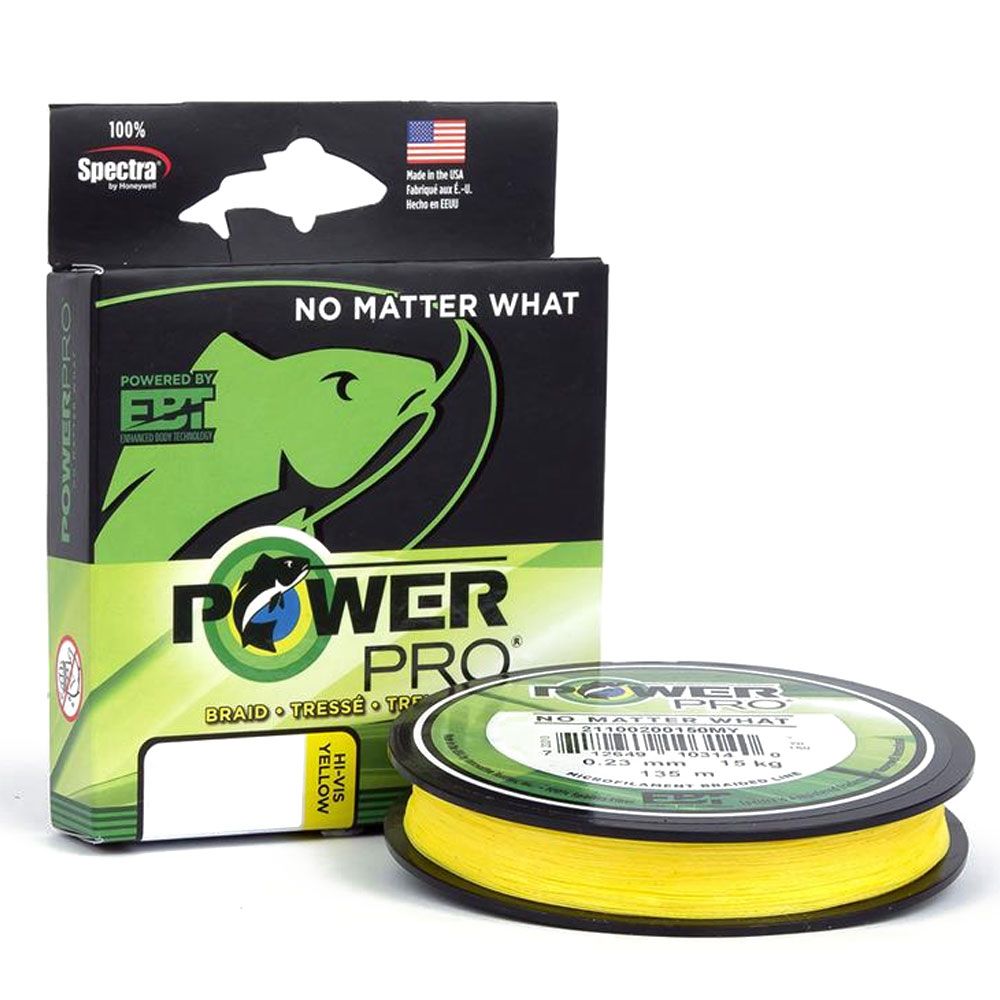 Power Pro Braided Line 275m Hi-Vis Yellow Power Pro
