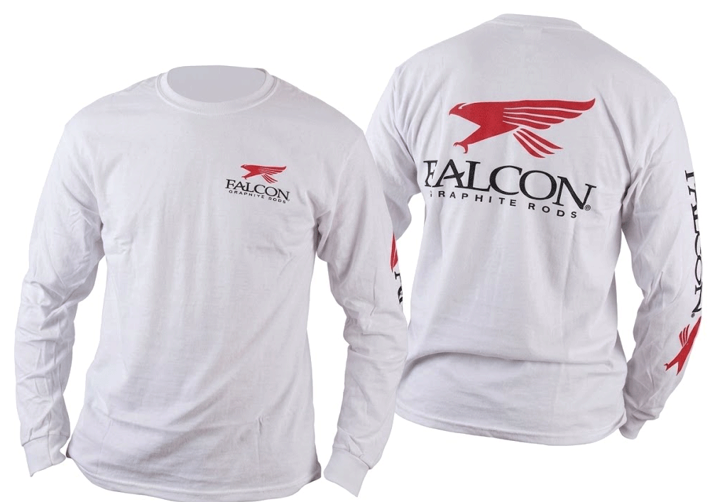 Falcon "Quick Dry" Long Sleeve T White Falcon Rods